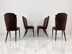 French Art Deco Modernist Dining Chairs A Set of 6 1950s - 3992180