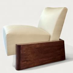French Art Deco Modernist Low Slipper Chair circa 1925 - 4379793