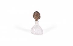 French Art Deco Molded Glass and Silver Perfume Bottle - 4674238