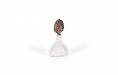 French Art Deco Molded Glass and Silver Perfume Bottle - 4674244