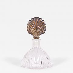 French Art Deco Molded Glass and Silver Perfume Bottle - 4733064