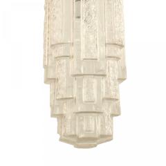 French Art Deco Molded Tiered Glass Lantern - 4639920