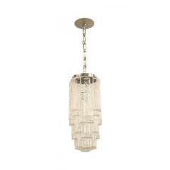 French Art Deco Molded Tiered Glass Lantern - 4693099