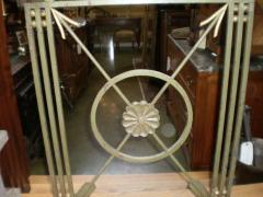 French Art Deco Neoclassical Style Wrought Iron Fireplace Screen with Arrows - 4505647