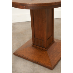 French Art Deco Oak Table - 2849842