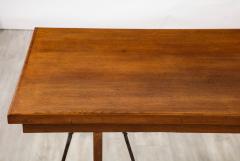 French Art Deco Oak and Steel Writing Table Desk France circa 1930 - 3362688