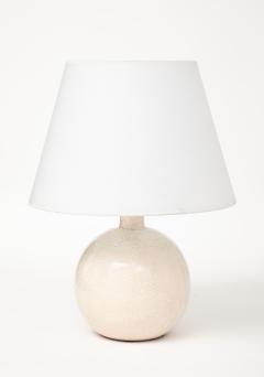 French Art Deco Off White Crackle Lamp France c 1930 - 4662935