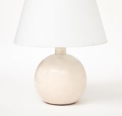 French Art Deco Off White Crackle Lamp France c 1930 - 4662936