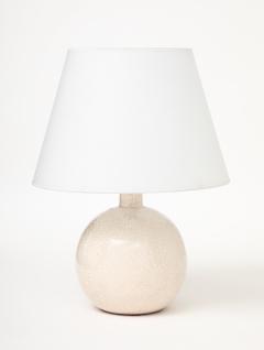 French Art Deco Off White Crackle Lamp France c 1930 - 4662937