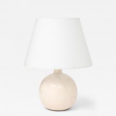 French Art Deco Off White Crackle Lamp France c 1930 - 4682369