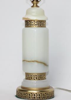 French Art Deco Onyx and Ormolu Table Lamp 1930 France - 3326298