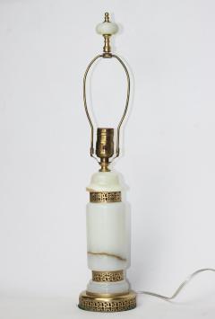 French Art Deco Onyx and Ormolu Table Lamp 1930 France - 3326299