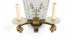 French Art Deco Ormolu and Etched Mirror Wall Sconces - 4655621