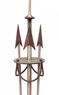 French Art Deco Painted Iron Arrow Floor Lamp - 4640069