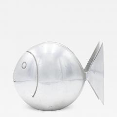 French Art Deco Pewter Fish Table Lamp - 1382238