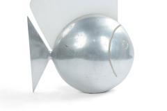 French Art Deco Pewter and Glass Fish Lamp - 4651929