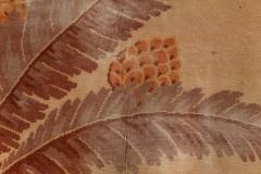 French Art Deco Pine Cone Design on Beige Background Handmade Wool Rug - 2455731