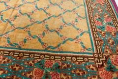 French Art Deco Purple Beige and Green Wool Rug by Jules Coudyser - 2455183