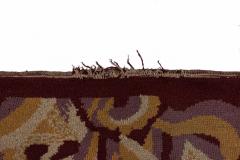 French Art Deco Purple and Beige Patterned Rug - 4650519