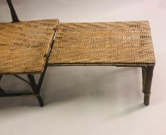 French Art Deco Rattan Lounge Chair Recliner Chaise Longue 1920 - 2372006