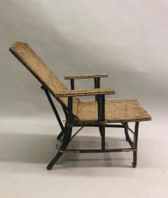 French Art Deco Rattan Lounge Chair Recliner Chaise Longue 1920 - 2372026