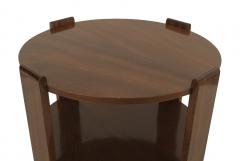 French Art Deco Round Mahogany Coffee Table - 1379279