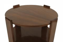 French Art Deco Round Mahogany Coffee Table - 4652302