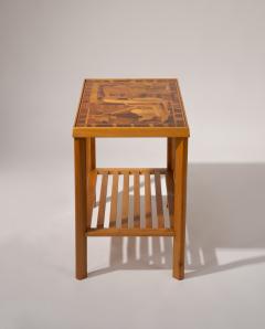 French Art Deco Side Table with Cubist Marquetry of Two Women 1930s 1940s - 4357909