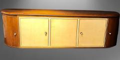 French Art Deco Sideboard or Credenza with Parchment Front Monumental - 2971693