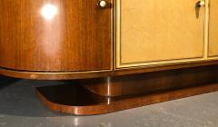 French Art Deco Sideboard or Credenza with Parchment Front Monumental - 2971699