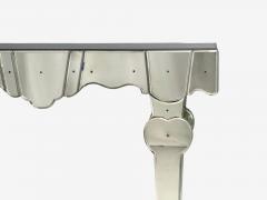 French Art Deco Style Antique Glass Painted Wood Mirrored Console Tables - 4403449