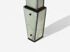 French Art Deco Style Antique Glass Painted Wood Mirrored Console Tables - 4403455