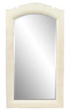 French Art Deco Style Beige Shagreen Wall Mirrors - 1378728