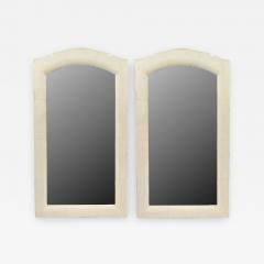 French Art Deco Style Beige Shagreen Wall Mirrors - 1382941