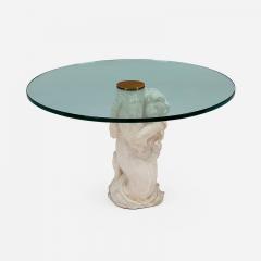 French Art Deco Style Carved Sandstone Side Table - 4485321