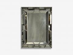 French Art Deco Style Large Wall Mirrors Antiqued Glass Silver Leaf Wood - 4519997