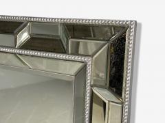 French Art Deco Style Large Wall Mirrors Antiqued Glass Silver Leaf Wood - 4519999