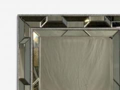 French Art Deco Style Large Wall Mirrors Antiqued Glass Silver Leaf Wood - 4520000