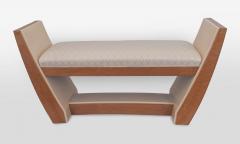 French Art Deco Style Maple Sycamore Wood Bench - 421976