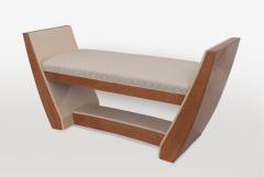 French Art Deco Style Maple Sycamore Wood Bench - 421977