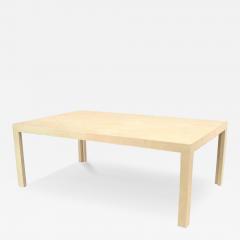 French Art Deco Style White Shagreen and Bone Coffee Table - 4649552