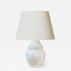 French Art Deco Table Lamp with Ivory Craquel Glaze - 2125766