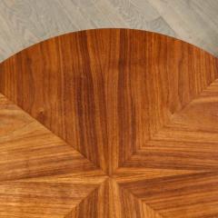 French Art Deco Two Tiered Bookmatched Walnut Black Lacquer Gueridon Table - 2660798