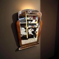 French Art Deco Vanity Mirror with Sculptural Silhouette circa 1930s - 4217118