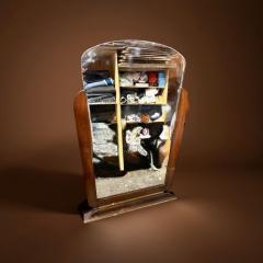 French Art Deco Vanity Mirror with Sculptural Silhouette circa 1930s - 4217119