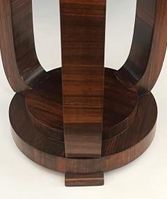 French Art Deco Walnut Circular Tripod Occasional Table - 4683976