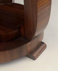 French Art Deco Walnut Circular Tripod Occasional Table - 4683977