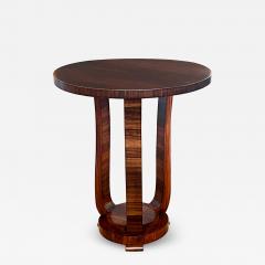 French Art Deco Walnut Circular Tripod Occasional Table - 4684008