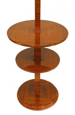French Art Deco Walnut Floor Lamp With Shelves - 1377451