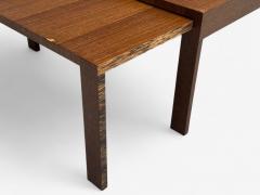French Art Deco Wood Palm Veneer Expandable Coffee Table France 1960s - 4261288